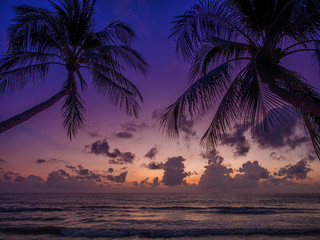 Sea sunrise in Koh Samui island