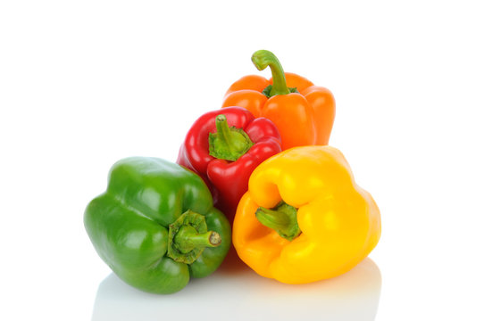 Bell Peppers on White