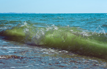 Sea waves. Balck Sea, Crimea, Ukraine June 2015
