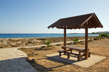 gazebo near the sea
