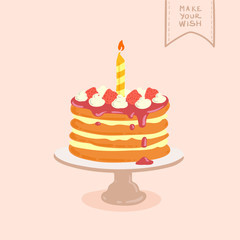 doodle birthday cake