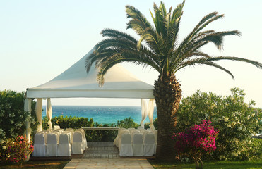 pavilion for wedding on the beach
