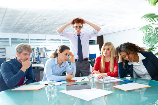 Business Meeting Sad Expression Negative Gesture