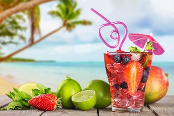 Beach, cocktail, drink.