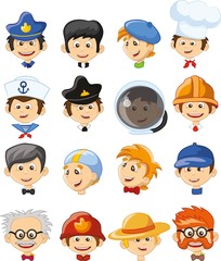 Cartoon vector characters of different professions 