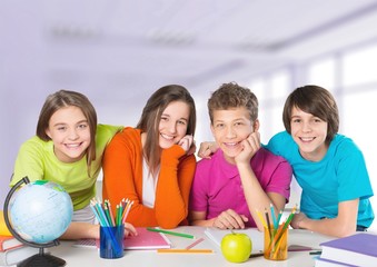 Classroom, group, youngster.
