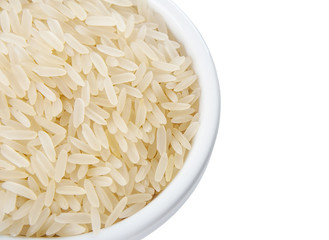 rice in a white bowl