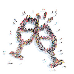 people in the shape of wedding champagne glasses.