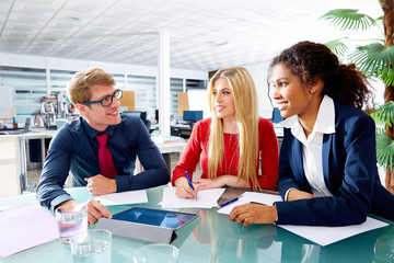 Executive business people team meeting at office