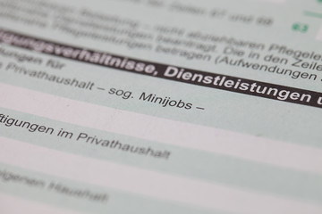 Steuer, Euro, Minijob, Abgabe, Formular, Finanzen