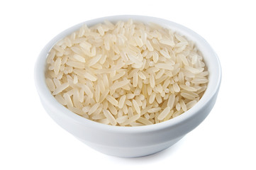 rice in a white bowl
