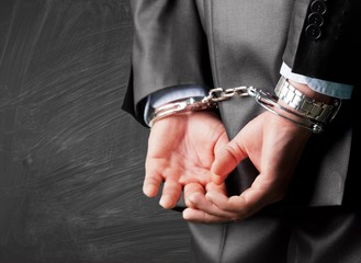 Handcuffs, Arrest, White Collar Crime.