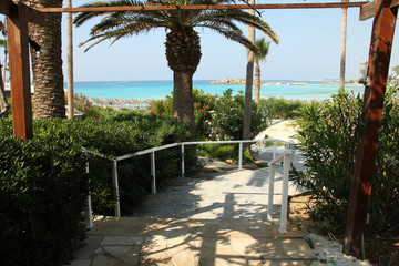 footpath along the promenade by the sea
