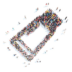 people in the shape of a medical tube.