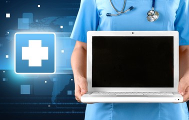 Doctor, Computer, Healthcare And Medicine.