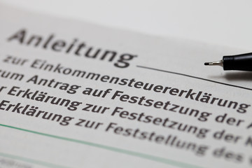Steuer, Einkommensteuererklärung, Formular, Anleitung