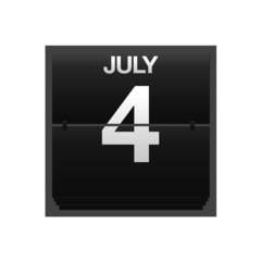 Fototapeta premium Counter calendar july 4.