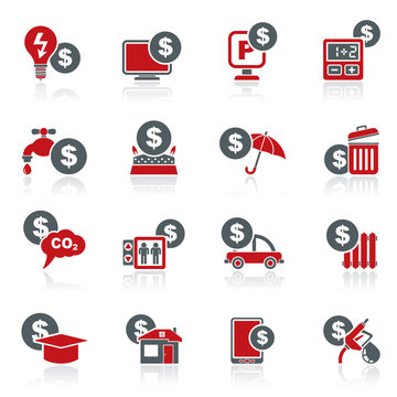 payment of  bills icons - vector icon set