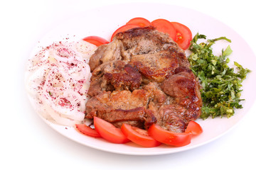 grilled meat onion healthy homemade food barbecue diet