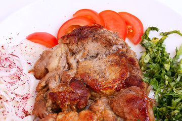 grilled meat onion healthy homemade food barbecue diet