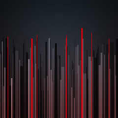 Abstract vertical infographics gray, black and red stripes backg