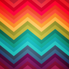 Abstract rainbow zig-zag warped stripes ethnic pattern backgroun