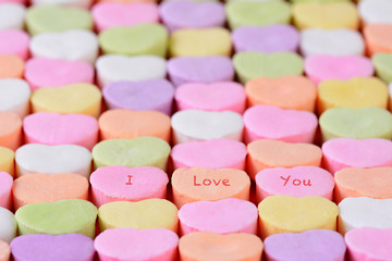 I Love You on Candy Hearts