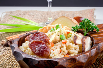 Fried Rice and Chinese Sausage