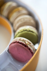Colorful Macaroons in box