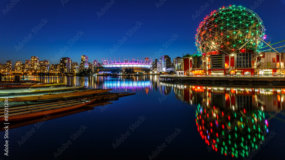 Wall mural science world in vancouver, canada