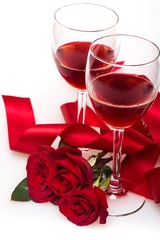 Wine, Valentine's Day, Rose.