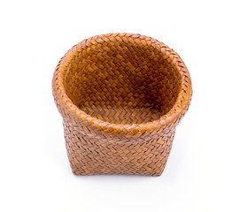 Wooden wicker basket