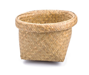 Wooden wicker basket