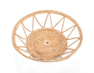 Wooden wicker basket