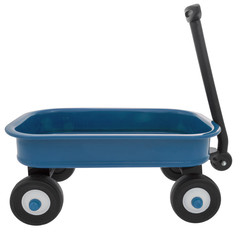 Blue Child's Toy Wagon Isolated
