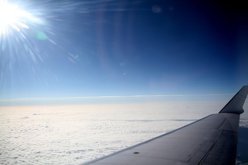 Photo taken from right window of a plane during flight from Poland to Brazil through Germany.