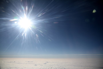 Photo taken from right window of a plane during flight from Poland to Brazil through Germany.