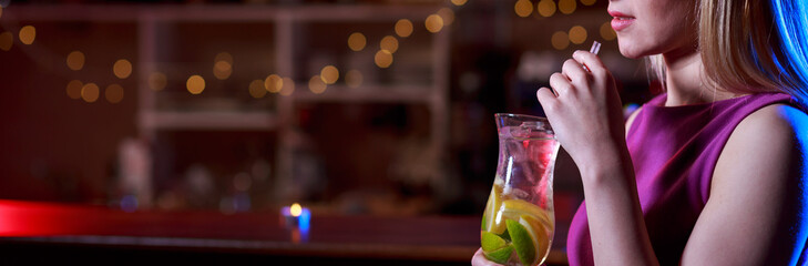 Delicious cocktail in the bar