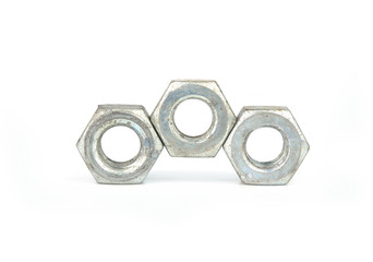 bolt and nut isolated on white background