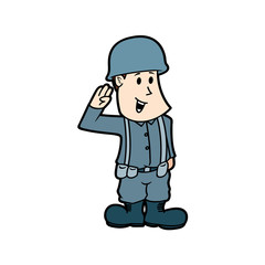 cartoon soldier