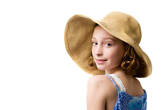 Girl In A Floppy Sunhat