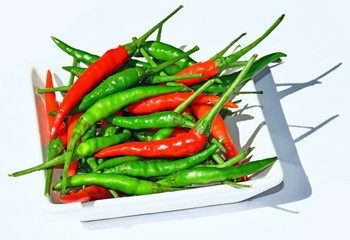 Green and Red Thai paprika