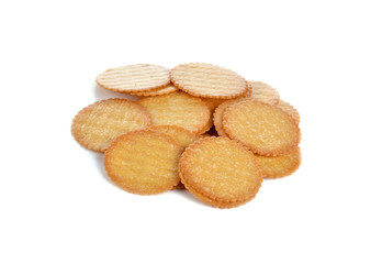 Cracker isolated on over white background