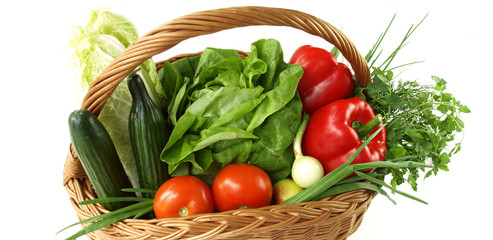 Basket with vegetables