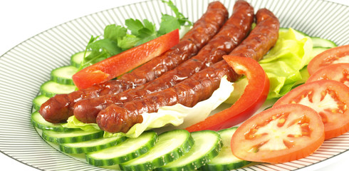 Food from barbeque party