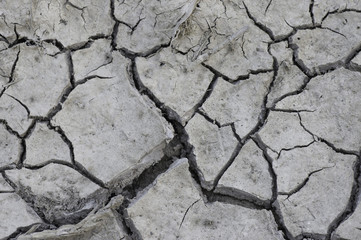 Cracked dry soil