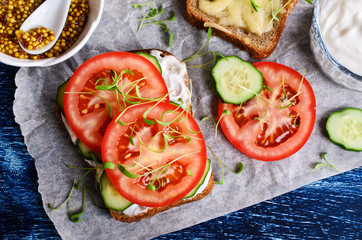 Sandwich with vegetables