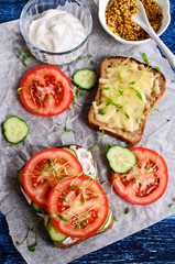 Sandwich with vegetables