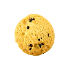 Mini Chocolate chips cookies isolated on white