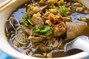 Spicy noodles, Thailand style food.
